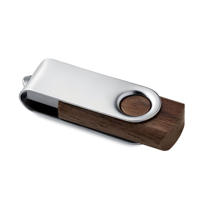 Clé USB pivotante personnalisée en bois métal DEXTER