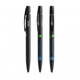 Stylo Bille Antibactérien En Canne à Sucre Biodégradable BIC MEDIA CLIC BIO BGUARD Noir Avec Marquage