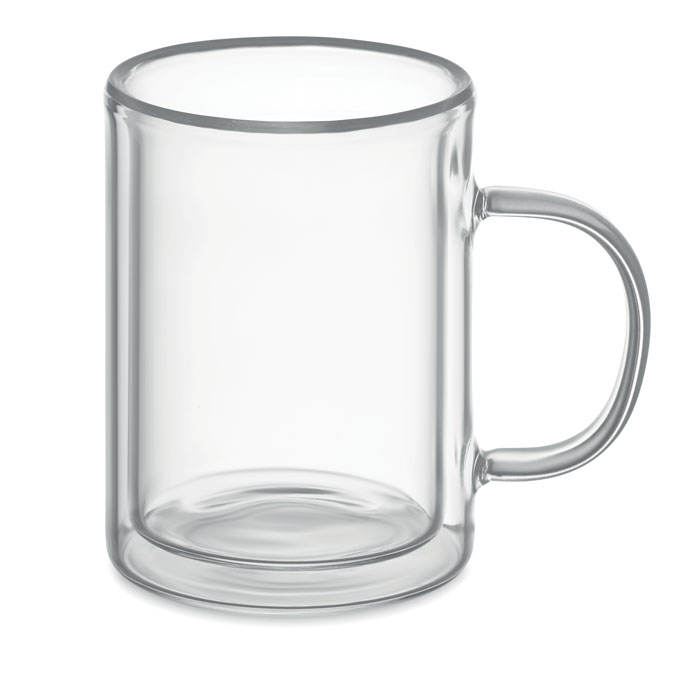 Mug double paroi publicitaire en verre - 225ml - SUBLIMGLOSS + - Vertlapub