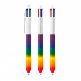 Stylo bille 4 couleurs personnalisable- BIC 4 RAINBOW DECOR