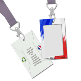 Porte-badge promotionnel en papier - CLAUDE